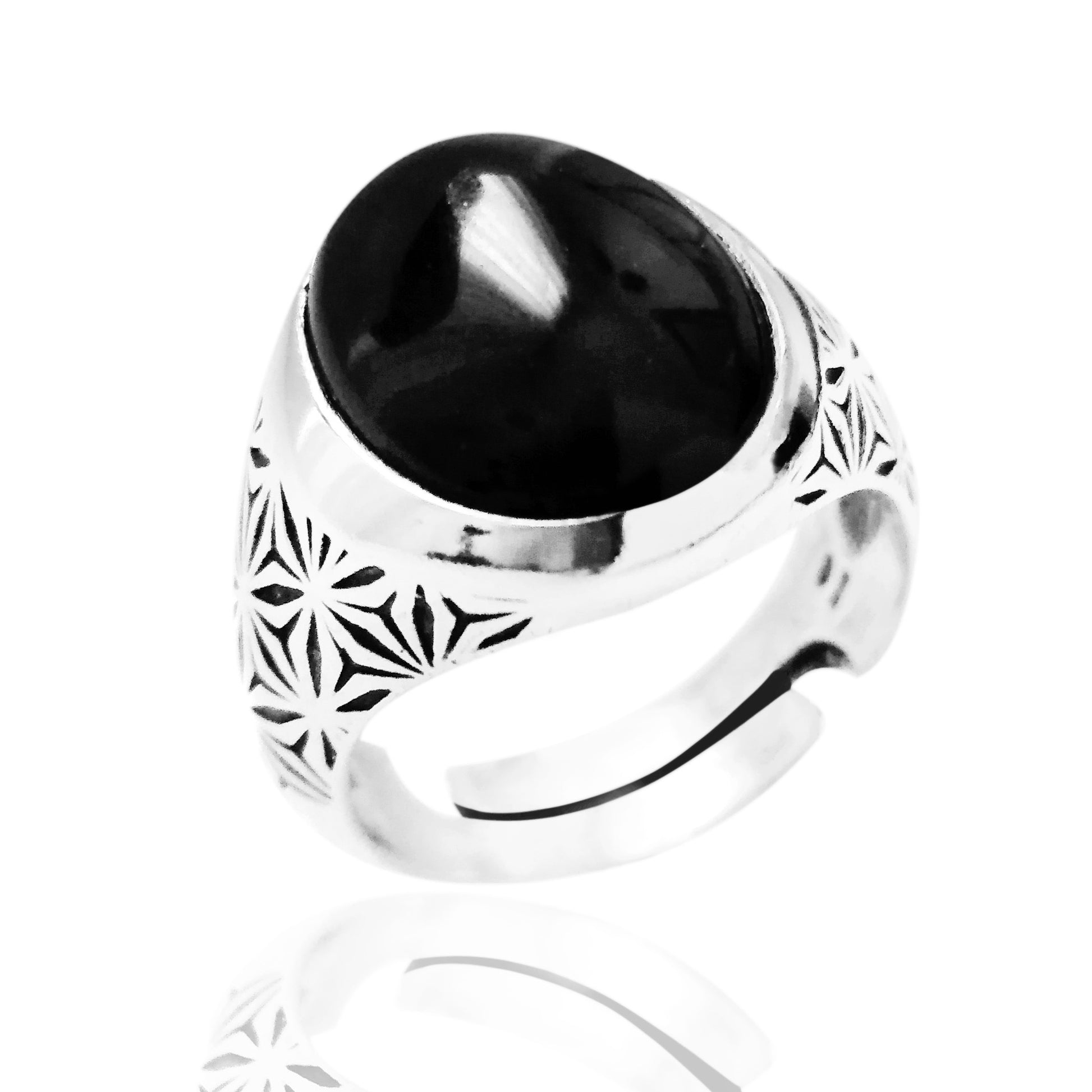 acquisti-online-accessori-uomo-gioielli-artigianali-argento-925-anello-regolabile-pietra-nera-ovale-prezzo-basso-idea-regalo-compleanno-festa-papà-natale-2020