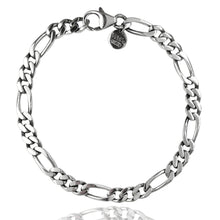Carica l&#39;immagine nel visualizzatore di Gallery, classico bracciale da uomo in argento massiccio 925 . Idea regalo per compleanno anniversario 18 anni 20 anni festa del papà
