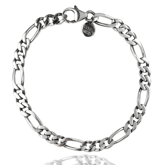 classico bracciale da uomo in argento massiccio 925 . Idea regalo per compleanno anniversario 18 anni 20 anni festa del papà