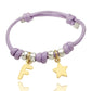 gioielli in argento per bambini bracciale cordino colorato granelli pepite martellate ciondolo lettera iniziale nome stella stellina oro giallo regalo battesimo nascita comunione primo compleanno prezzo basso offerta