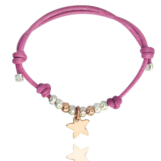 bracciale imitazione tipo dodo cordino colorato con ciondolo charm stella marina basso costo prezzo