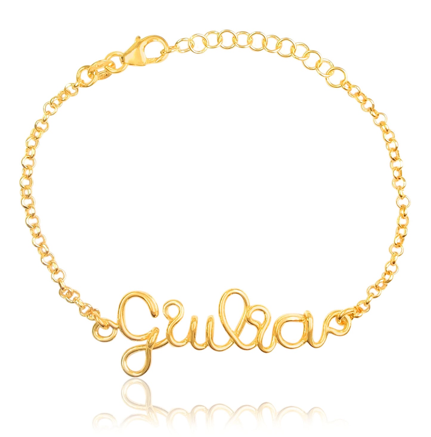 bracciale nome con catena rolò