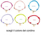 vari colori di bracciali cordoncino simil tipo dodo mariani con charm stella marina 