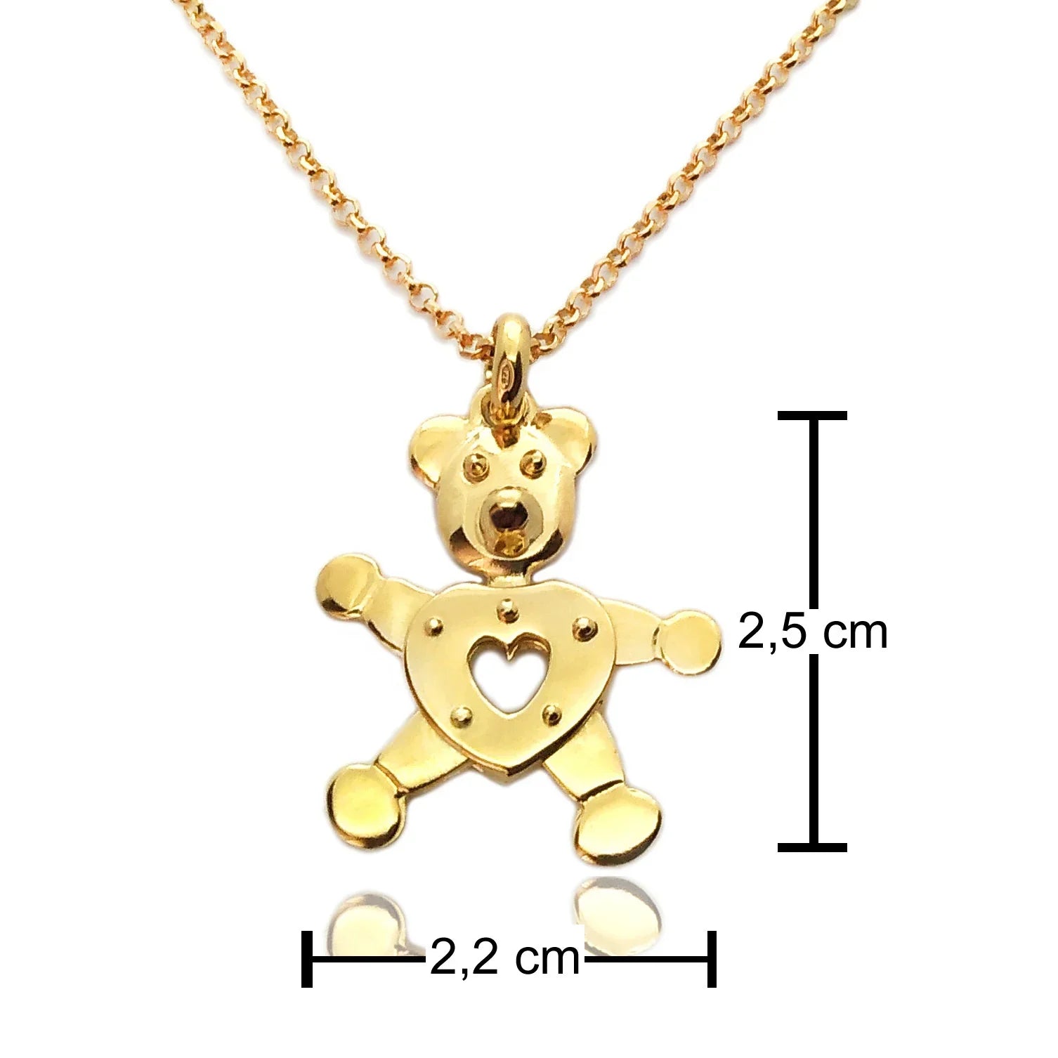 Collana Cuore MIORE Oro 9KT - Con Zircone, Lunghezza 45 Cm, Disponibile In Oro Giallo, Bianco O Argento Placcato - Foto 6