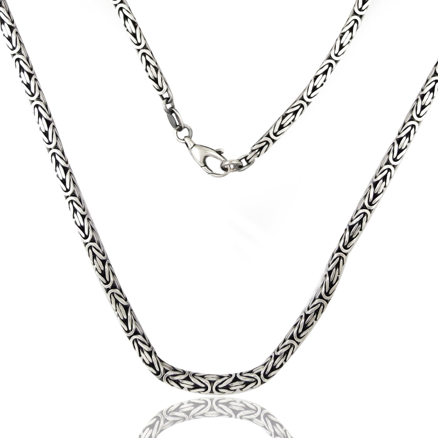 gioielli da uomo ragazzo collana catenina maglia bizantina argento vendita online prezzo basso in offerta scontato 