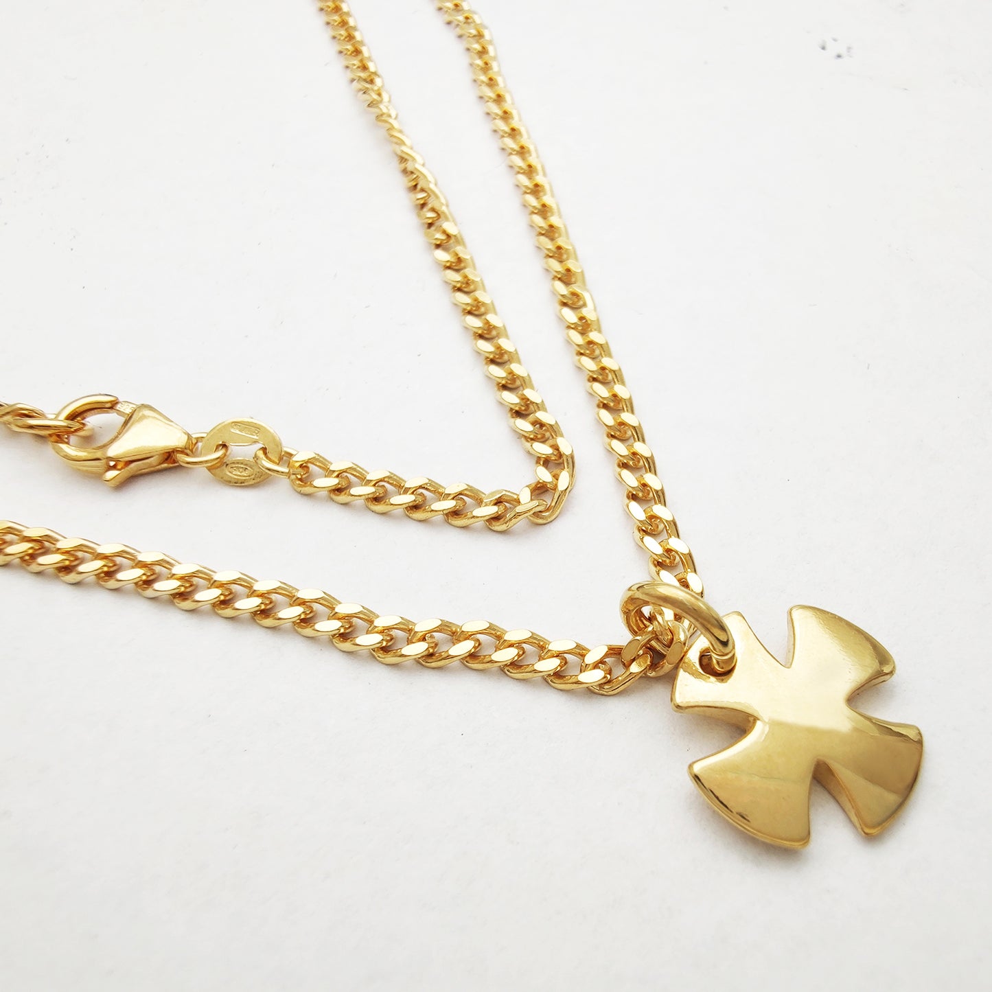 collana ragazzo uomo argento 925 vero placcato oro giallo catenina grumetta cubana croce crocifisso stile trapper rapper hip hop prezzo basso offerta scontato regalo amico fratello marito padre 