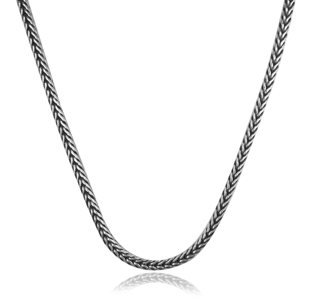 Collana catena spessore 3 mm lunghezza 45 cm in argento 925