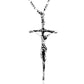 collana collanina uomo ragazzo con catena catenina maglia grumetta groumette alternata cubana con ciondolo pendente croce crocifisso crocefisso gesù cristo pastorale realistico tridimensionale regalo prezzo basso offerta conveniente