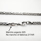 collana maglia bizantina catenina argento vero 925 anticato brunito maglia bizantina spessore 3mm  idea regalo uomo ragazzo prezzo basso scontato in offerta