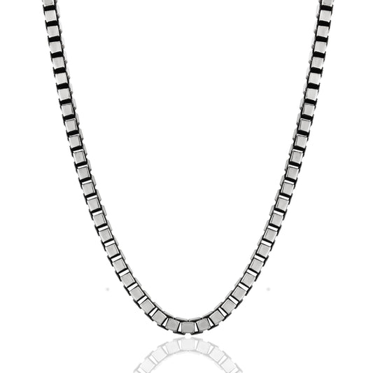 Collana uomo catena veneziana in argento 925 – maglia quadrata elegante