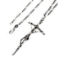 collana girocollo con catena catenina croce crocifisso crocefisso cristo argento vero nero anticato vendita online gioielli artigianali