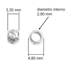 Carica l&#39;immagine nel visualizzatore di Gallery, dimendione misure grandezza diametro interno granelli tipo simil dodo mariani argento 925 vendita online componenti sfuse
