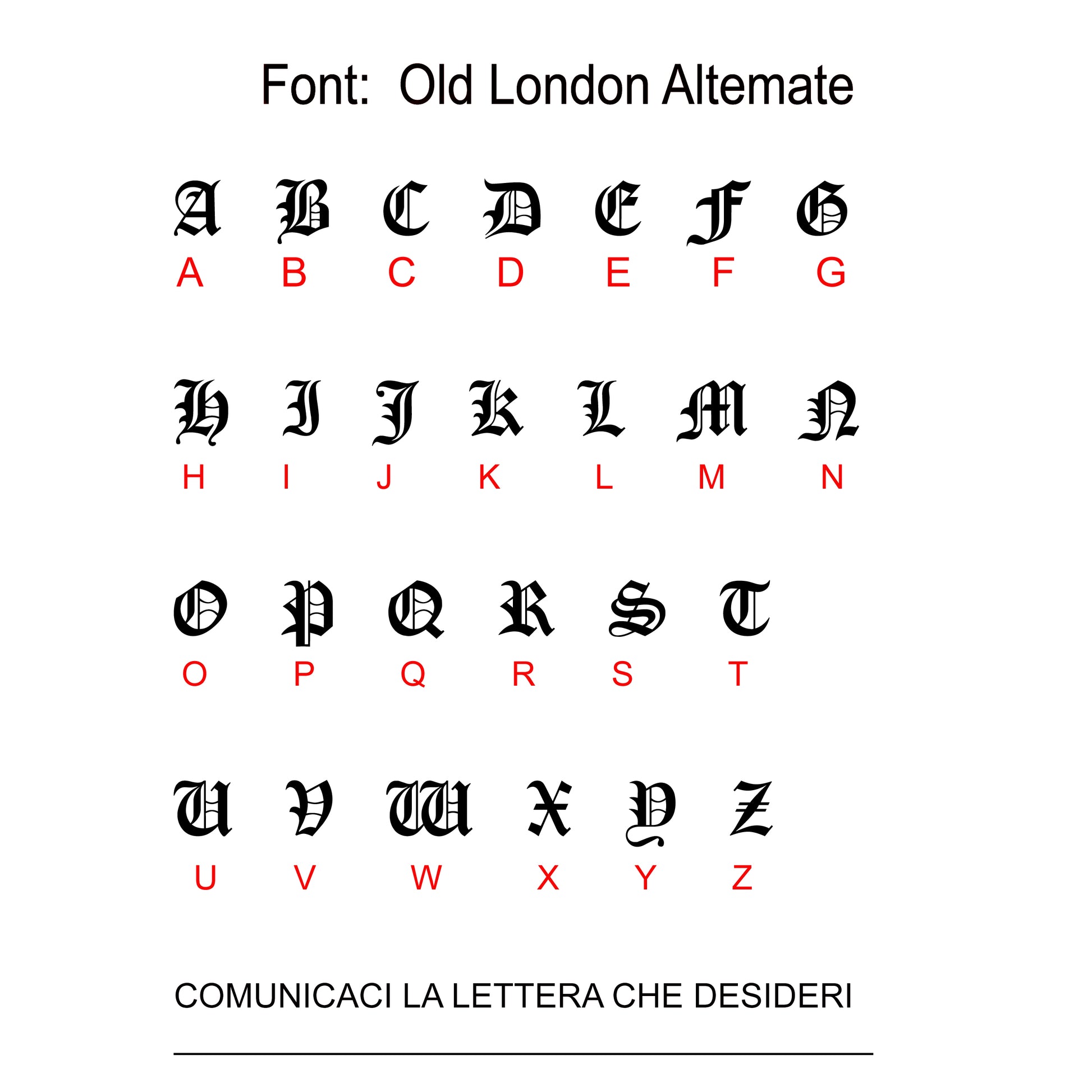 scegli la lettera iniziale del tuo nome  font di scrittura su ordinazione anello chevalier in argento 925 