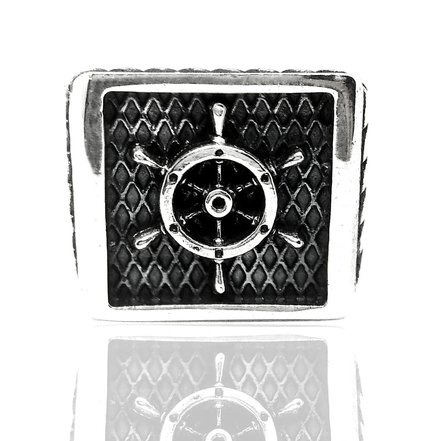 wrestling ring anello chevalier tipo vichingo modello chevalier tema nautico marinaro timone ancora il signore degli anelli  simil pietro ferrante nove25