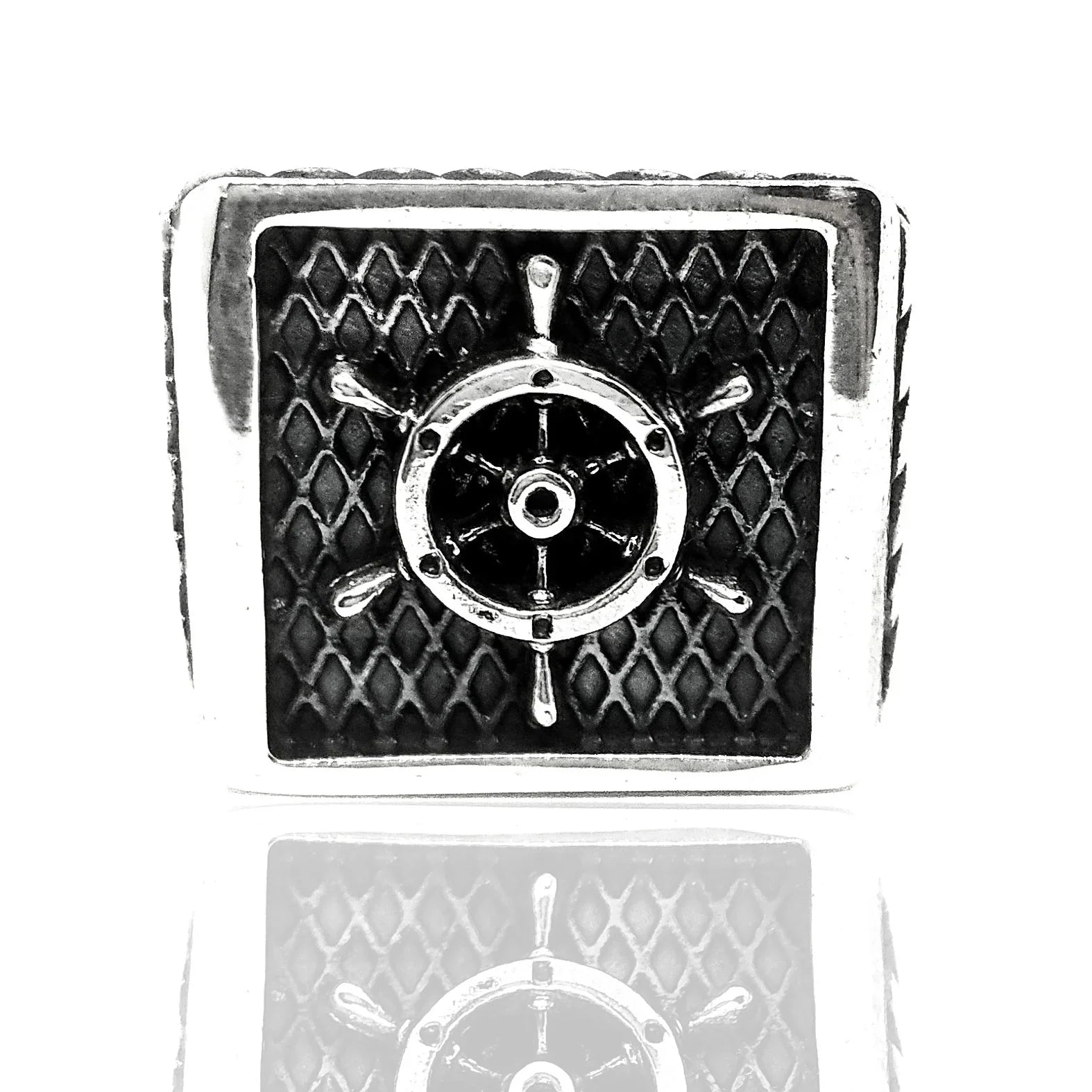 wrestling ring anello chevalier tipo vichingo modello chevalier tema nautico marinaro timone ancora il signore degli anelli  simil pietro ferrante nove25