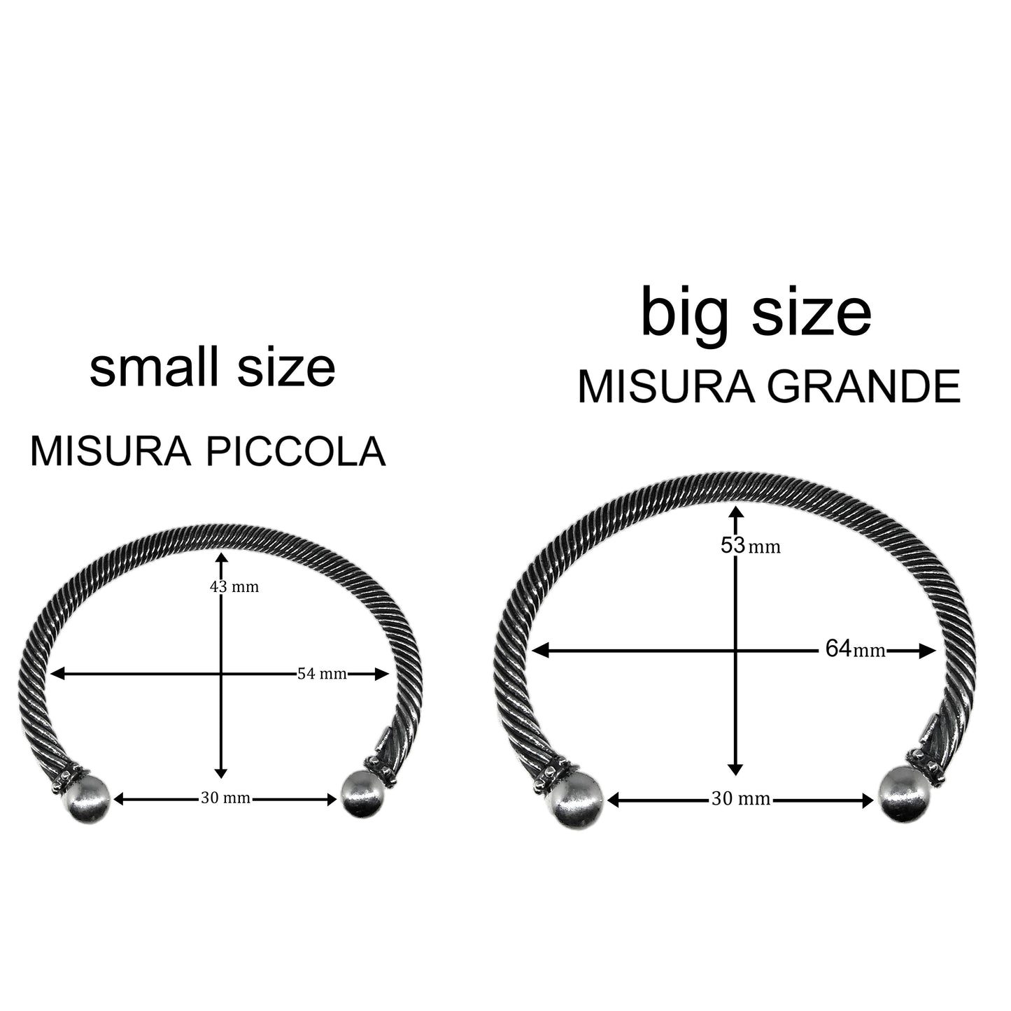 bracciale argento 925 corda fili intrecciati sfere palline argento 925 nero antico 